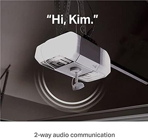 myQ Smart Garage HD Camera - Wifi Enabled - myQ Smartphone Controlled - Two Way Audio - Model SGC1WCH, White in Saudi Arabia
