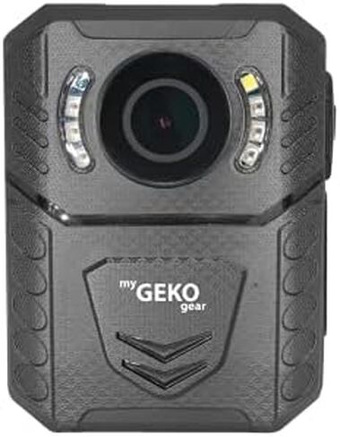 myGEKOgear Aegis 100 Super HD 1296p Police Body Camera, Audio Recording Wearable, Password Protected, 9 Hours, IP65 Waterproof, Night Vision, Police Body Camera for Law Enforcement in Kuwait