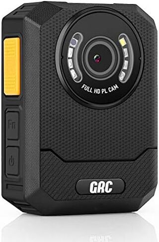 GRC 1296P Police Body Camera with Audio, 128GB Memory, Night Vision,2 Inch Display,Portable Waterproof Body Worn Camera,Premium Body Cam for Law Enforcement Recorder,Personal Use in Saudi Arabia