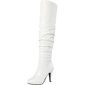 DREAM PAIRS Women's Thigh High Chunky Heel Platform Over The Knee Boots