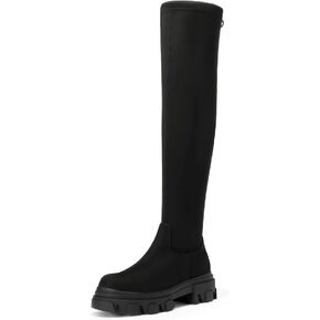 DREAM PAIRS Women's Over The Knee Platform Thigh High Boots Long Stretch Soft Chunky Lug Sole Fall Boots in Kuwait