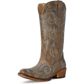 IUV Cowboy Boots For Women Pointy Toe Women's Western Boots Cowgirl Boots