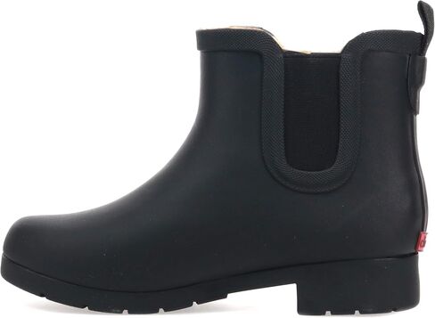 Chooka Women's Delridge Waterproof Faux Fur Chelsea Rain Boot Slip On | Ladies pull-on street style shoes with plush lining, built for puddles, styled for the city in Kuwait