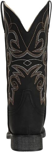 SheSole Women's Fashion Western Cowgirl Cowboy Boots Wide Square Toe Mid Calf in Saudi Arabia