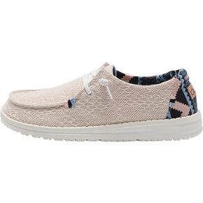 Hey Dude Women's Wendy Boho Aztec Pink Size 9 | Women’s Shoes | Women’s Lace Up Loafers | Comfortable & Light-Weight in Saudi Arabia