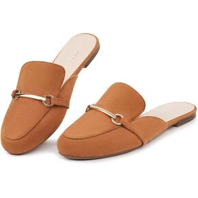 MUSSHOE Mules for Women Flats Comfortable Slip on Women Mules Backless Loafers