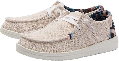 Hey Dude Women's Wendy Boho Aztec Pink Size 9 | Women’s Shoes | Women’s Lace Up Loafers | Comfortable & Light-Weight in Saudi Arabia