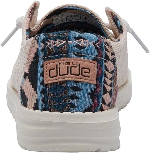 Hey Dude Women's Wendy Boho Aztec Pink Size 9 | Women’s Shoes | Women’s Lace Up Loafers | Comfortable & Light-Weight in Saudi Arabia