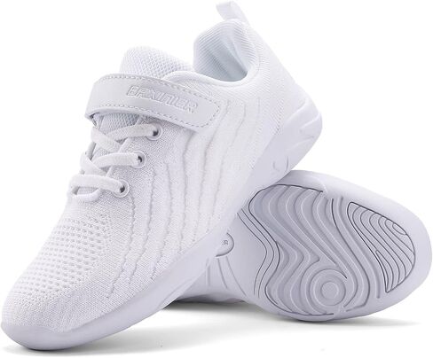 Girls White Cheerleading Shoes Lightweight Competition Tennis Shoes Women Hip Hop Gymnastics Dance Sneakers | High-performance Competition Cheerleading Shoes Designed for Girls Perfect for Stunting Tumbling and Athletic Practice in Saudi Arabia