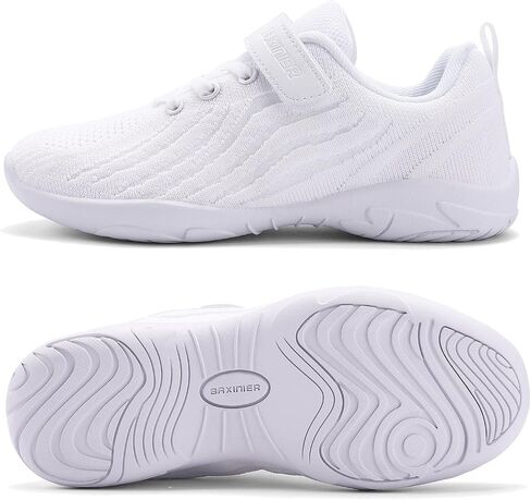 Girls White Cheerleading Shoes Lightweight Competition Tennis Shoes Women Hip Hop Gymnastics Dance Sneakers | High-performance Competition Cheerleading Shoes Designed for Girls Perfect for Stunting Tumbling and Athletic Practice in Saudi Arabia