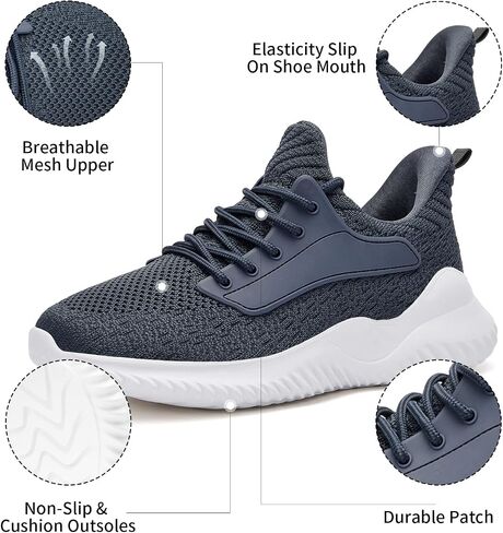 Womens Tennis Shoes Walking Sneakers - Memory Foam Running Slip On Gym Athletic Workout Nursing Comfort Work Shoe Lightweight in Kuwait