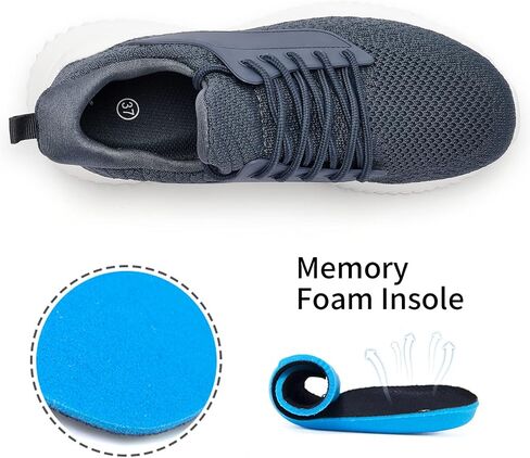 Womens Tennis Shoes Walking Sneakers - Memory Foam Running Slip On Gym Athletic Workout Nursing Comfort Work Shoe Lightweight in Kuwait