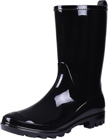 أحذية المطر النسائية من Litfun متوسطة الساق مقاومة للماء وخفيفة الوزن للحديقة in Kuwait