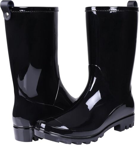 أحذية المطر النسائية من Litfun متوسطة الساق مقاومة للماء وخفيفة الوزن للحديقة in Kuwait