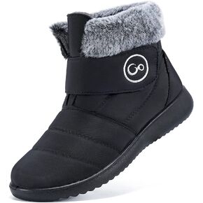 Aomigoct Women Winter Snow Boots: Fur Lined Warm Slip On Boots for Women Waterproof Booties Comfortable Outdoor