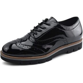 JABASIC Women Lace Up Oxford Shoes Wingtip Brogue Walking Shoes in Kuwait