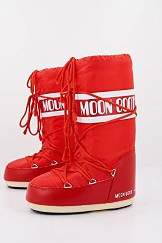 حذاء Tecnica Moon Boot للجنسين من النايلون للشتاء، أحمر، 39-41 EU، 7-8.5 US للرجال، 8-10 US للسيدات in Kuwait