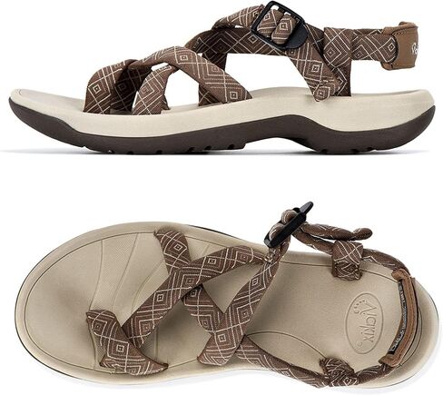 Viakix Womens Walking Sandals: Cute Stylish Comfy Athletic Sport Outdoor Hiking Sandal for Trekking Water Wide Width Beach in Saudi Arabia