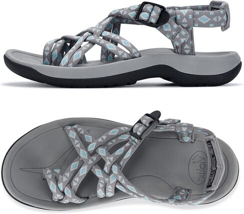 Viakix Womens Walking Sandals: Cute Stylish Comfy Athletic Sport Outdoor Hiking Sandal for Trekking Water Wide Width Beach in Saudi Arabia