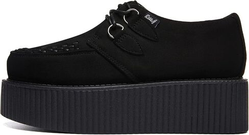 RoseG Women's Handmade Suede Lace Up Flat Platform Creepers Shoe in Saudi Arabia