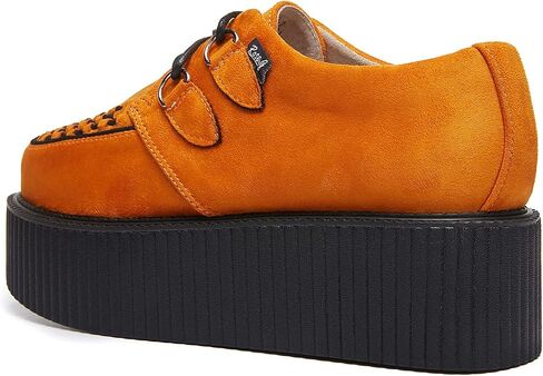 RoseG Women's Handmade Suede Lace Up Flat Platform Creepers Shoe in Saudi Arabia