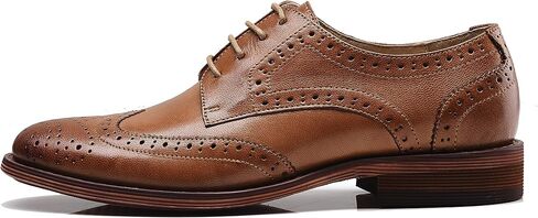 Women's Perforated Classic Lace-up Oxfords Brogue Wingtip Round Toe Derby Saddle Leather Shoes for Women Girls Lady Wife in Saudi Arabia