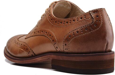 Women's Perforated Classic Lace-up Oxfords Brogue Wingtip Round Toe Derby Saddle Leather Shoes for Women Girls Lady Wife in Saudi Arabia