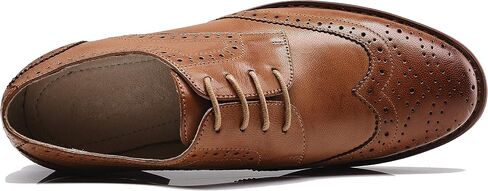 Women's Perforated Classic Lace-up Oxfords Brogue Wingtip Round Toe Derby Saddle Leather Shoes for Women Girls Lady Wife in Saudi Arabia