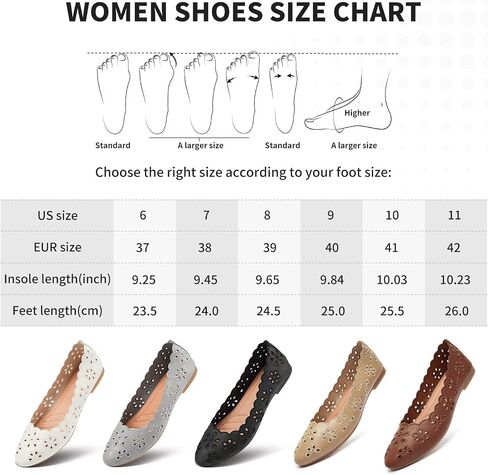 FRACORA Women's Ballet Flats Black PU Leather Dress Shoes Comfortable Round Toe Slip on Flats with Breathable Eyelets in Saudi Arabia