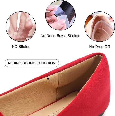 MUSSHOE Flats Shoes Women Comfortable Round Toe Memory Foam Women's Flats in Saudi Arabia