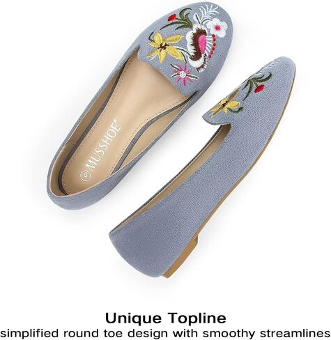 MUSSHOE Flats Shoes Women Comfortable Round Toe Memory Foam Women's Flats in Saudi Arabia