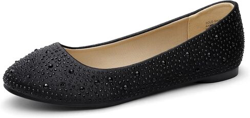 DREAM PAIRS Women's Sole-Shine Rhinestone Ballet Flats Shoes in Saudi Arabia