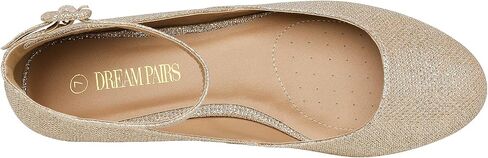 DREAM PAIRS Women's Dress Flats Ballet Low Wedge | Round Toe Flats, Ankle Strap, Comfortable Casual Flat Shoes in Saudi Arabia