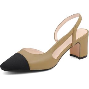 كعب MICIFA Slingback للنساء، حذاء بكعب مكتنز عند الأصابع وحزام للكاحل، حذاء رسمي أنيق in Saudi Arabia