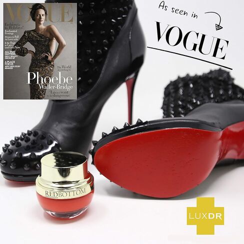 طلاء LuxDR REDBottom Rx Signature Louboutin Red Sole Luxury Restoration لـ CL Women Heels، والمضخات، والرجال، والأحذية، والأحذية بدون كعب، وحماية المشي والرقص - إحياء وتجديد واستعادة. حجم كبير 30 مل صنع في الولايات المتحدة الأمريكية in Kuwait