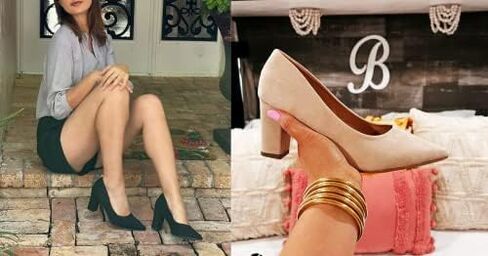 Heel The World Women's High Chunky Block Closed Toe Heels,Slip On Pointed Toe Work Dress Office Wedding Party Pumps Shoes in Saudi Arabia