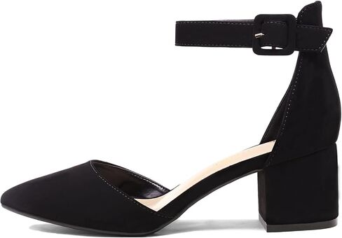 DREAM PAIRS ANNEE Pointed Toe Low Chunky Heels Pump Shoes in Saudi Arabia