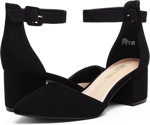 DREAM PAIRS ANNEE Pointed Toe Low Chunky Heels Pump Shoes in Saudi Arabia