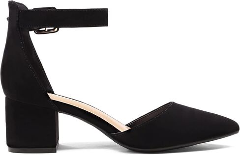 DREAM PAIRS ANNEE Pointed Toe Low Chunky Heels Pump Shoes in Saudi Arabia