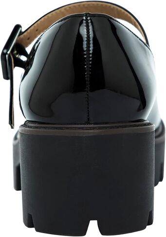 Women's Round Toe Ankle Strap Mary Janes Platform Low Heel Chunky Pumps Oxford Dress Shoes in Saudi Arabia