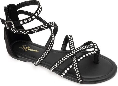 Luffymomo Women's Gladiator Strap Sandals, | Ankle Strap Flat Sandals,Thong Cross Fisherman Shoes in Saudi Arabia