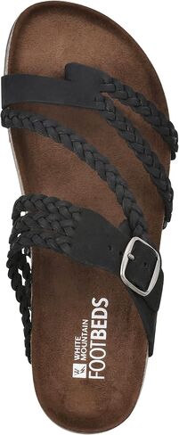 White Mountain Women's Hayleigh Braided Footbed Sandal in Kuwait