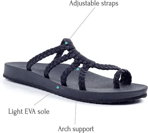 Plaka Relief Flip Flops for Women - Arch Support Women Sandals | Comfy Sandals for Womens, Strappy Walking Sandal, Comfortable Beach Flip Flops in Saudi Arabia