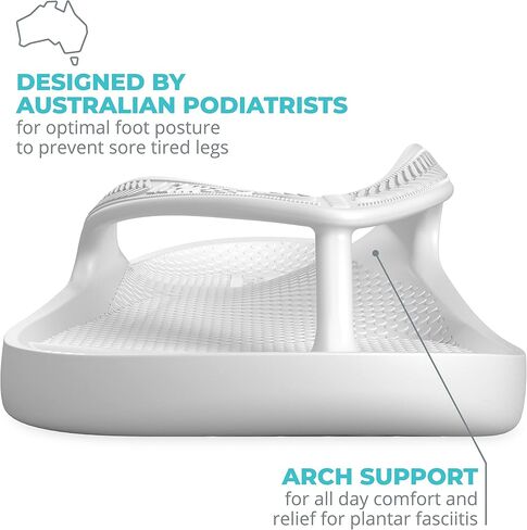 شبشب LightFeet Arch Support Flip Flops -  قام أطباء الأقدام الأستراليون بتصميم شبشب FlipFlops للنساء والرجال لمنع تعب وآلام الساقين | شبشب لالتهاب اللفافة الأخمصية لتقويم العظام للجنسين مصنوع من مواد معاد تدويرها in Kuwait