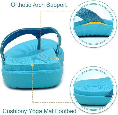KuaiLu Womens Flip Flops Ladies Yoga Mat Comfortable Walking Thong Sandals With Plantar Fasciitis Arch Support Slip On Indoor Outdoor For Summer in Saudi Arabia