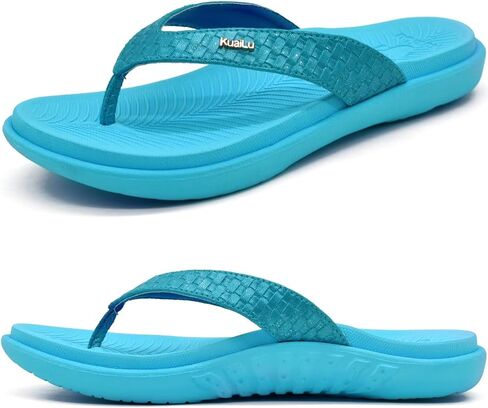 KuaiLu Womens Flip Flops Ladies Yoga Mat Comfortable Walking Thong Sandals With Plantar Fasciitis Arch Support Slip On Indoor Outdoor For Summer in Saudi Arabia