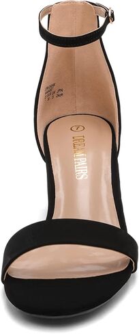 DREAM PAIRS Women's Comfort Low Block Heel Sandals | Chunky Heel Sandals, Open Toe Ankle Strap Dress Shoes, Comfortable Wedding Heels for Party, Prom and Formal Events in Saudi Arabia