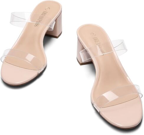 حذاء نسائي من DREAM PAIRS بحزامين مفتوح عند الأصابع وكعب مكتنز وكعب منخفض in Saudi Arabia