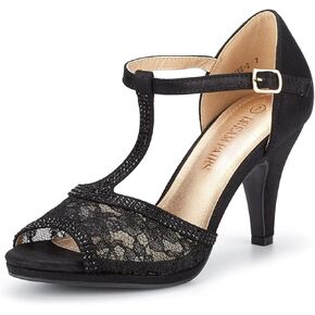 DREAM PAIRS Women's Amore Fashion Stilettos Open Toe Pump Heel Sandals