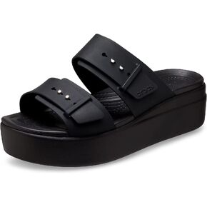 Crocs Women's Brooklyn Buckle Low Wedge, Platform Sandals